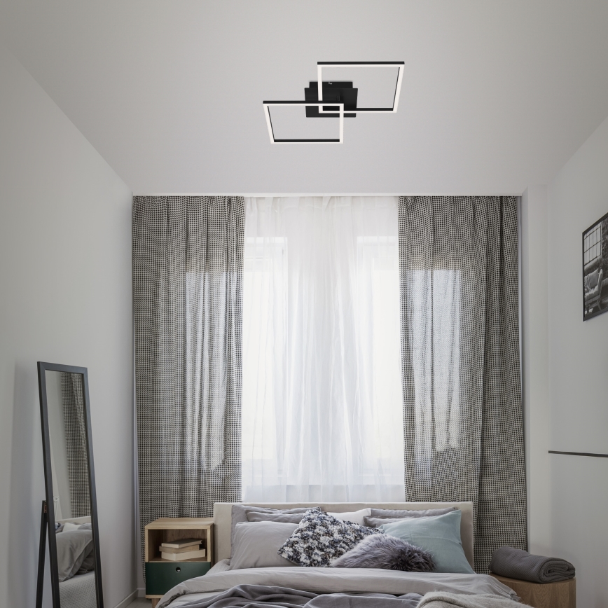 Briloner 3210-015 - Світильник стельовий LED з регулюванням яскравості FRAME 2xLED/11W/230V чорний
