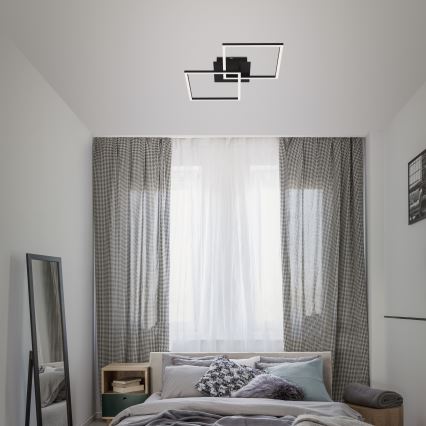 Briloner 3210-015 - Светодиодный потолочный светильник с регулированием яркости FRAME 2xLED/11W/230V черный