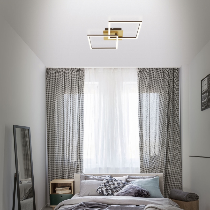 Briloner 3210-017 - Світильник стельовий LED з регулюванням яскравості FRAME 2xLED/11W/230V золотистий