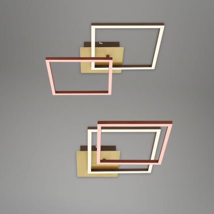 Briloner 3210-017 - Світильник стельовий LED з регулюванням яскравості FRAME 2xLED/11W/230V золотистий