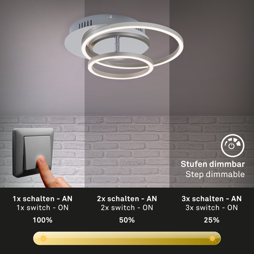 Briloner 3222-018 - Стельовий LED світильник з регулюванням яскравості FRAMES LED/30W/230V