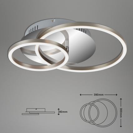 Briloner 3222-018 - Светодиодный диммируемый потолочный светильник FRAMES LED/30W/230V
