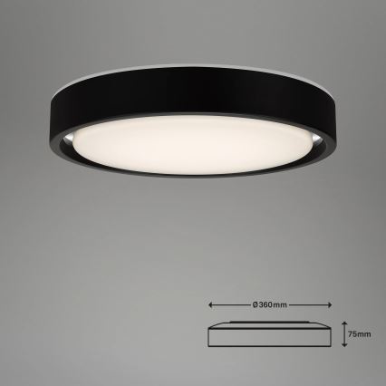 Briloner 3227-015 - LED RGB Стельовий світильник з регулюванням яскравості з датчиком TALENA LED/24W/230V чорний + пульт дистанційного керування