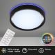 Briloner 3227-015 - LED RGB Стельовий світильник з регулюванням яскравості з датчиком TALENA LED/24W/230V чорний + пульт дистанційного керування