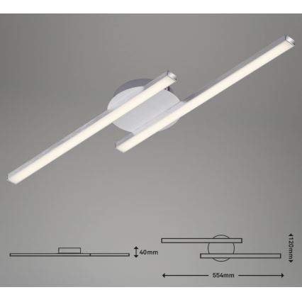 Briloner 3257-029 - Пристельова LED люстра GO 2xLED/6W/230V