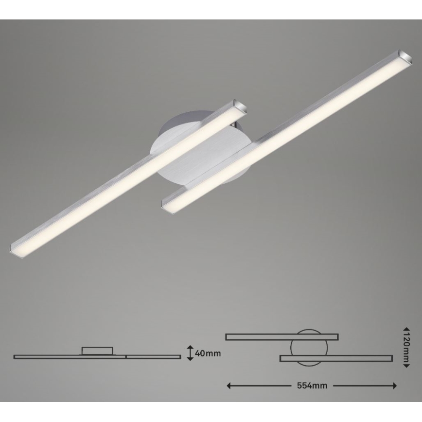Briloner 3257-029 - Пристельова LED люстра GO 2xLED/6W/230V