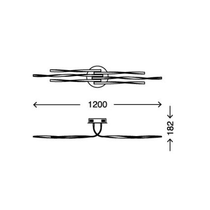 Briloner 3340-062 - Светодиодный потолочный диммируемый светильник TWIN 6xLED/7,5W/230V