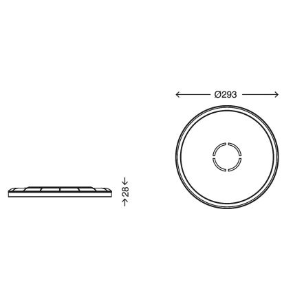 Briloner 3391-014 - Стельовий LED світильник FREE LED/18W/230V ø 29 см