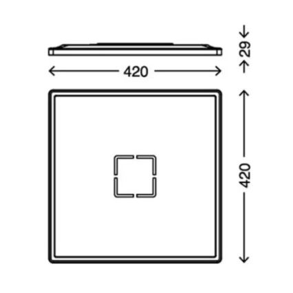 Briloner 3393-015 - Стельовий LED світильник FREE LED/22W/230V 42x42 см