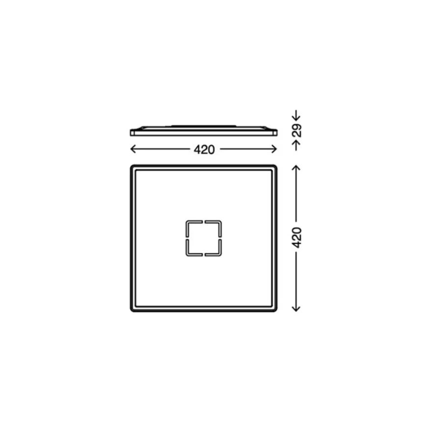 Briloner 3393-015 - Стельовий LED світильник FREE LED/22W/230V 42x42 см