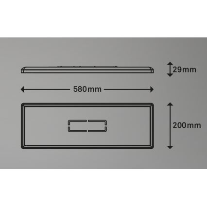 Briloner 3394-014 - Стельовий LED світильник FREE LED/22W/230V 58x20 см