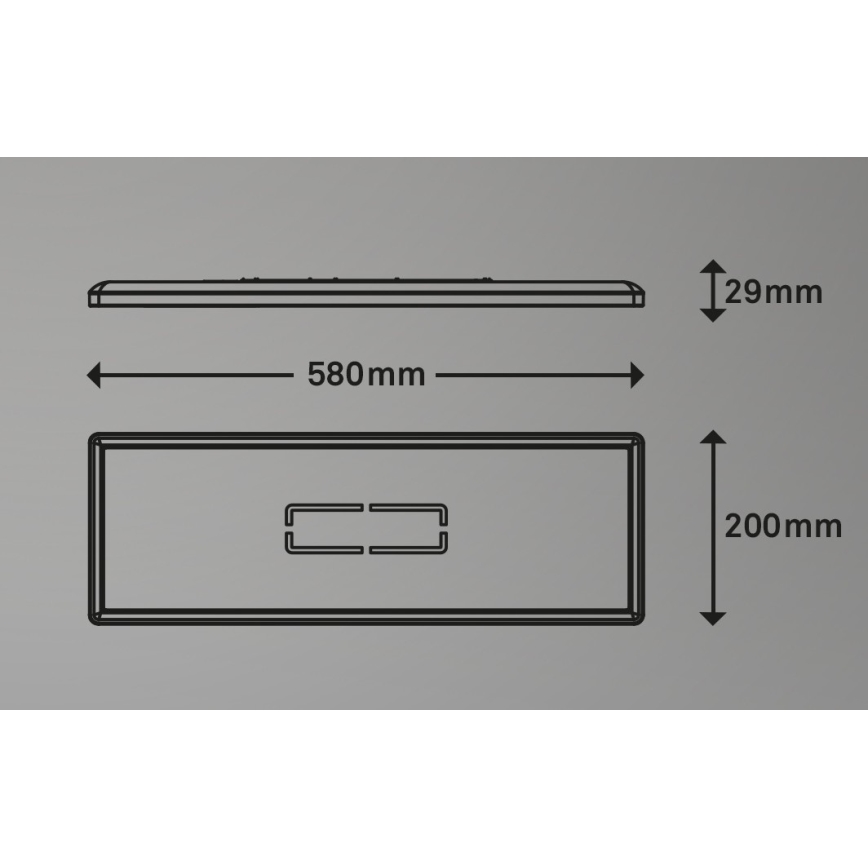 Briloner 3394-014 - Стельовий LED світильник FREE LED/22W/230V 58x20 см