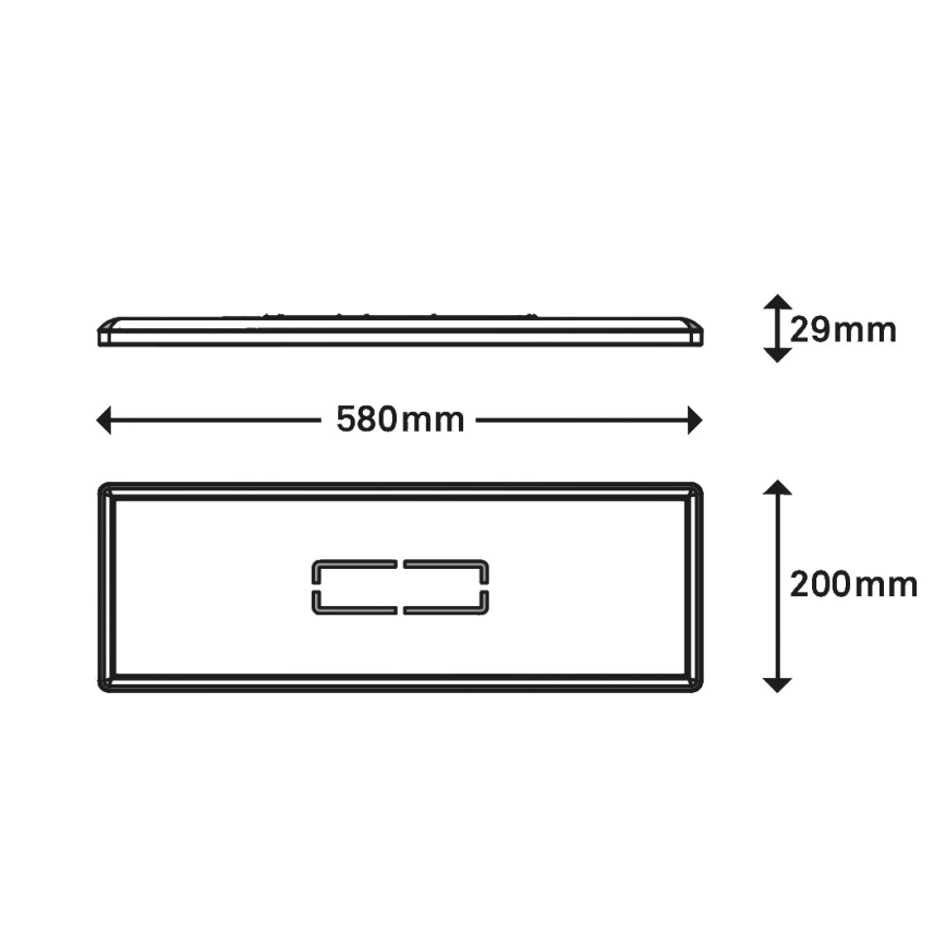 Briloner 3394-015 - Стельовий LED світильник FREE LED/22W/230V 58x20 см