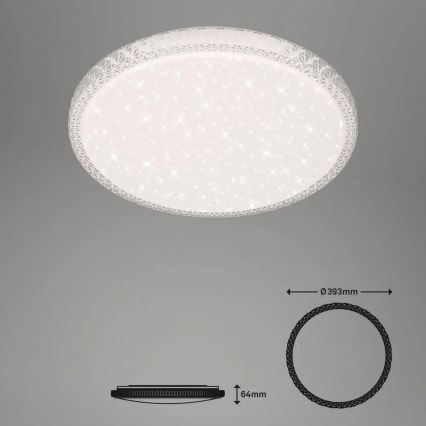Briloner 3412-016 - LED димований стельовий світильник STAR SKY LED/24W/230V 3000/4000/6000K діам. 39 см + пульт дистанційного керування