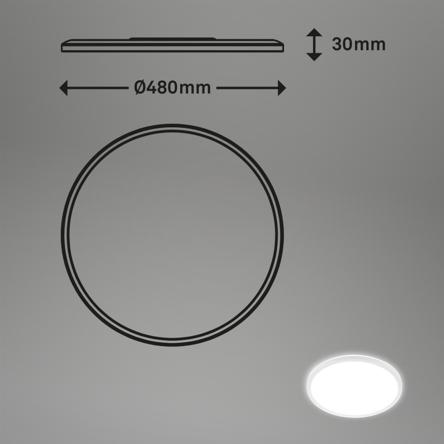 Briloner 3428-016 - Светодиодный потолочный светильник SLIM LED/30W/230V