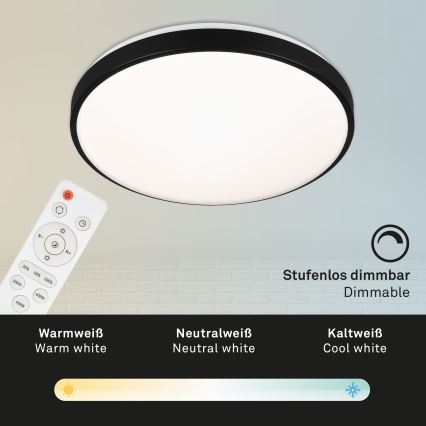 Briloner 3430-015 - Светодиодный потолочный светильник с регулированием яркости MANNY LED/48W/230V + дистанционное управление