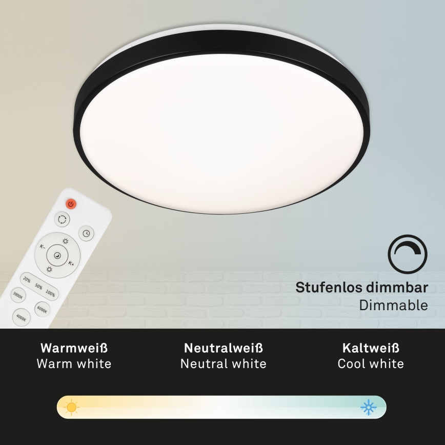 Briloner 3430-015 - Светодиодный потолочный светильник с регулированием яркости MANNY LED/48W/230V + дистанционное управление