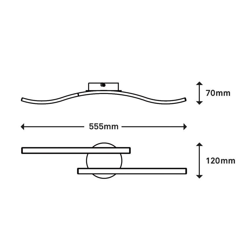Briloner 3449-015 - Пристельова LED люстра GO 2xLED/6W/230V