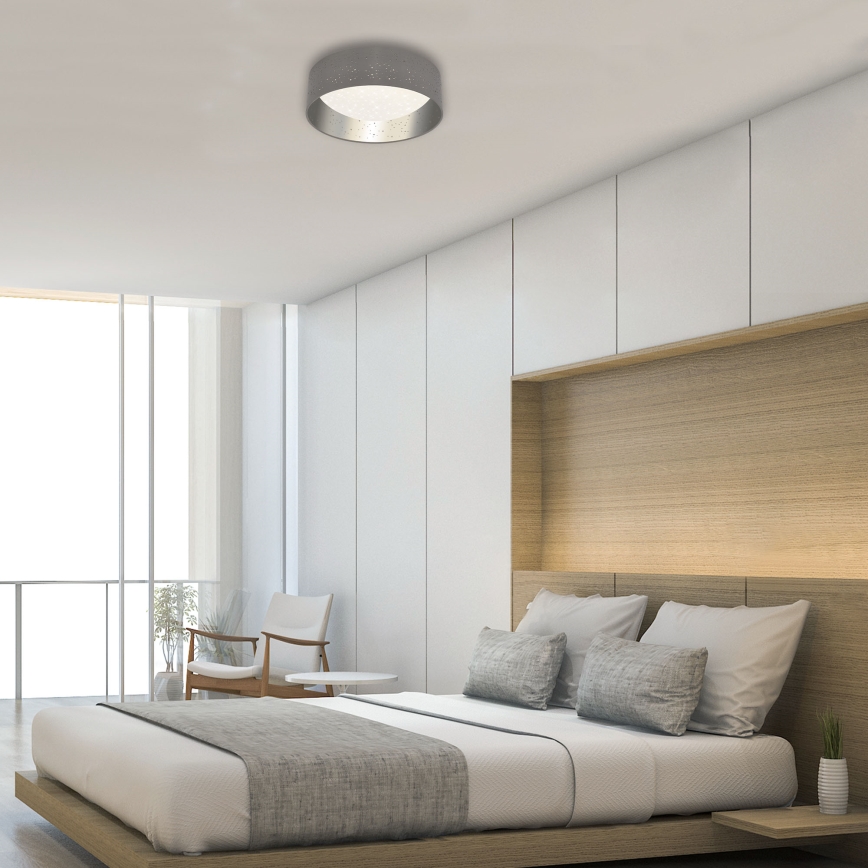 Briloner 3482014 - Стельовий LED світильник MAILA STARRY LED/12W/230V сірий/срібний