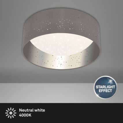 Briloner 3482014 - Стельовий LED світильник MAILA STARRY LED/12W/230V сірий/срібний