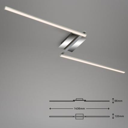 Briloner 3500-018 - Светодиодная припотолочная люстра STAFF 2xLED/6W/230V
