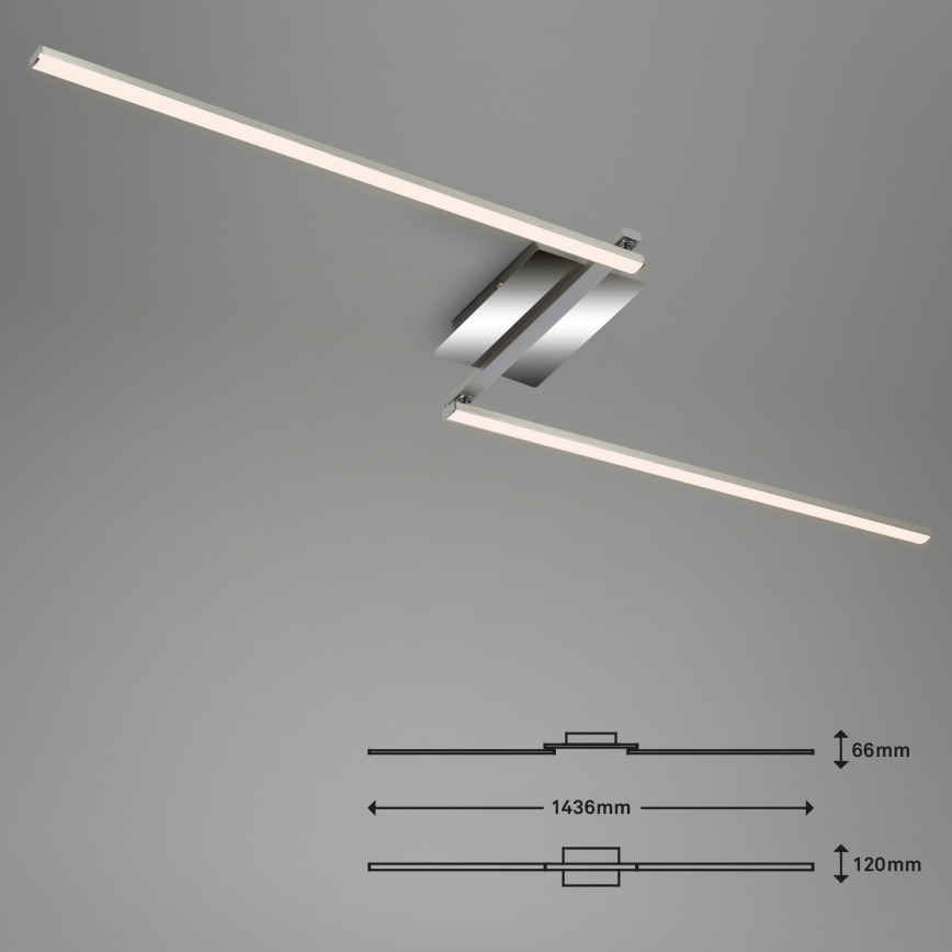 Briloner 3500-018 - Светодиодная припотолочная люстра STAFF 2xLED/6W/230V