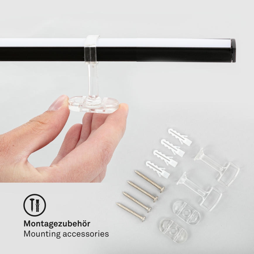 Briloner 3501-015 - Пристельова LED люстра STAFF 5xLED/4,8W/230V чорний