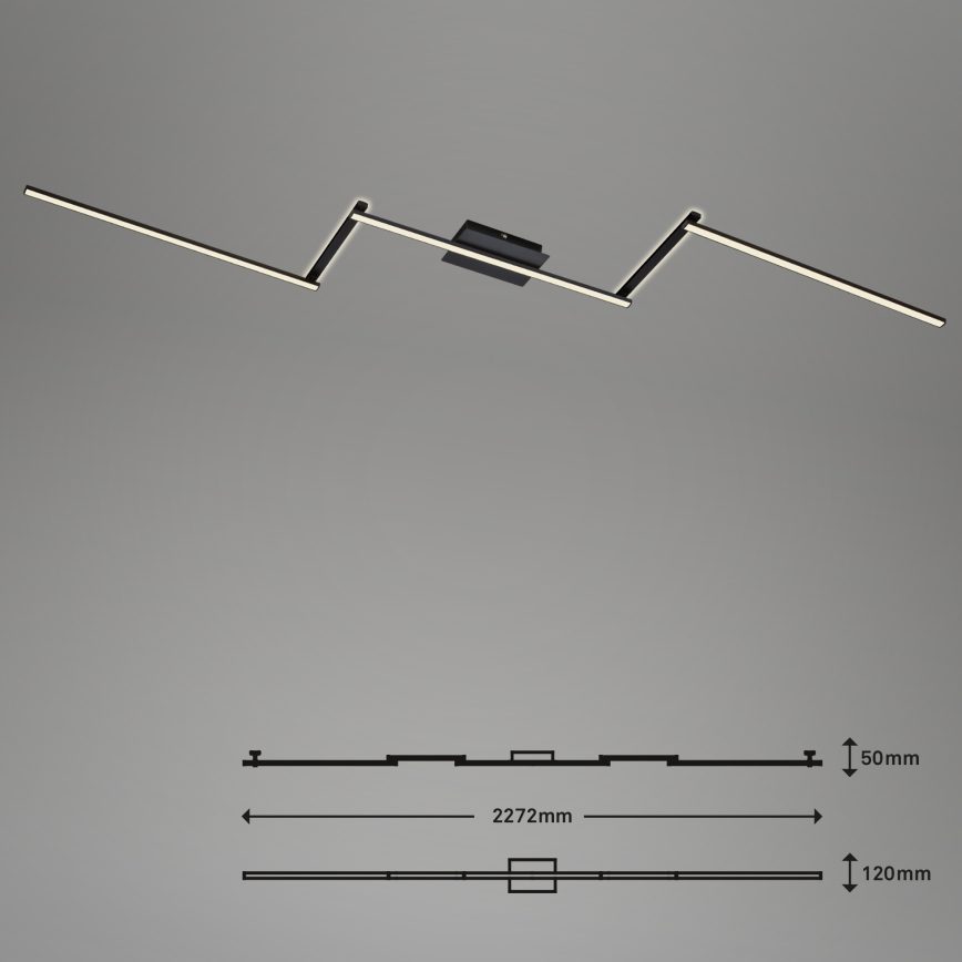 Briloner 3501-015 - Светодиодная потолочная люстра STAFF 5xLED/4,8W/230V черный