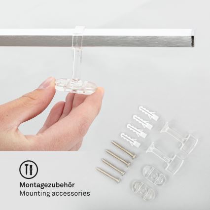 Briloner 3501-018 - Пристельова LED люстра STAFF 5xLED/4,8W/230V матовий хром