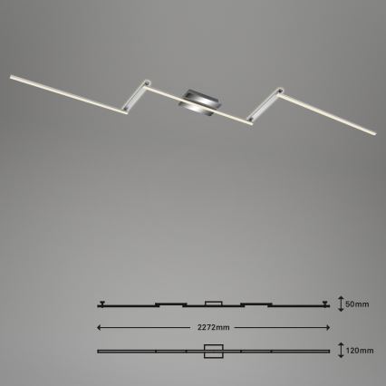 Briloner 3501-018 - Пристельова LED люстра STAFF 5xLED/4,8W/230V матовий хром