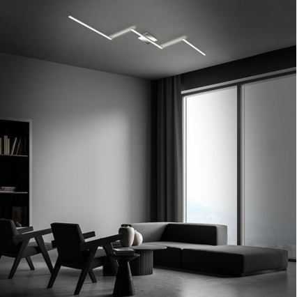 Briloner 3501-018 - Светодиодная припотолочная люстра STAFF 5xLED/4,8W/230V матовый хром