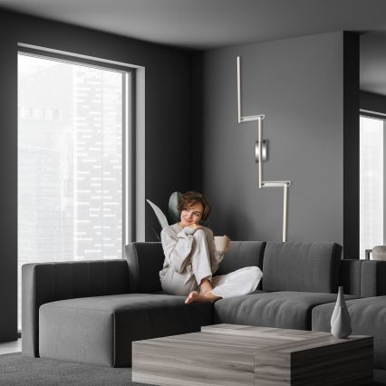 Briloner 3501-018 - Светодиодная припотолочная люстра STAFF 5xLED/4,8W/230V матовый хром