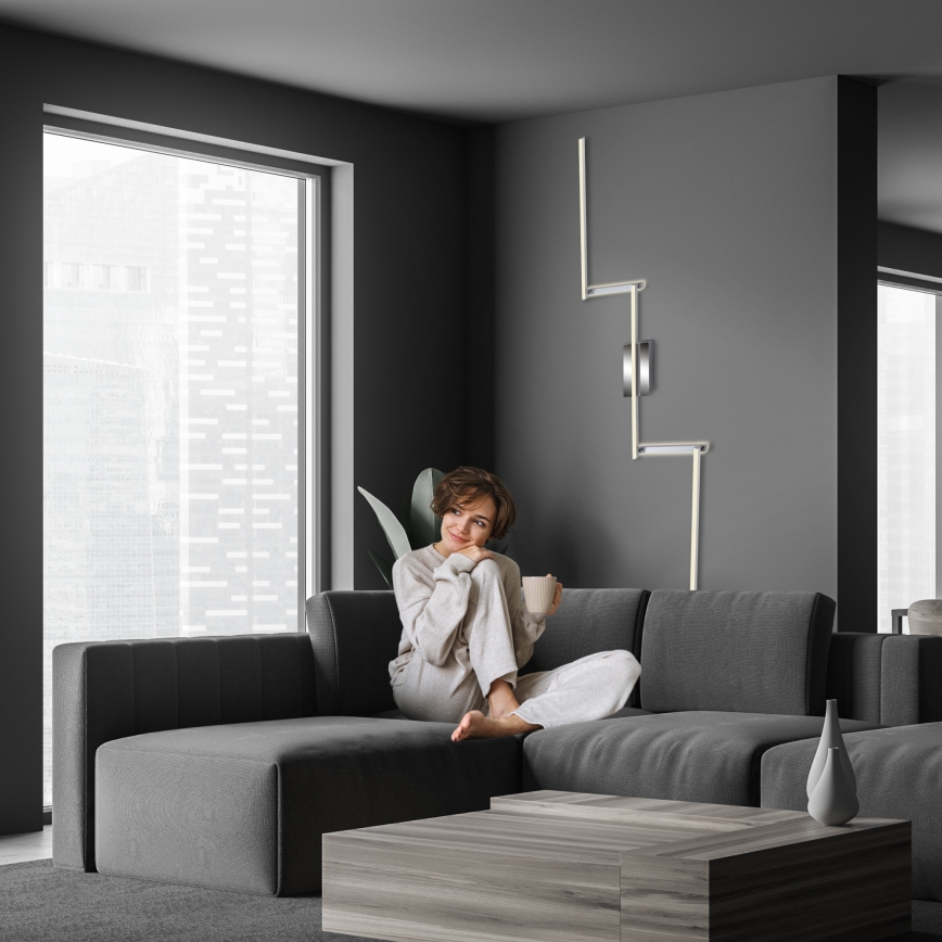 Briloner 3501-018 - Светодиодная припотолочная люстра STAFF 5xLED/4,8W/230V матовый хром