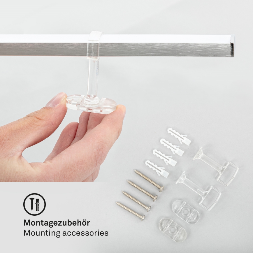 Briloner 3501-018 - Светодиодная припотолочная люстра STAFF 5xLED/4,8W/230V матовый хром