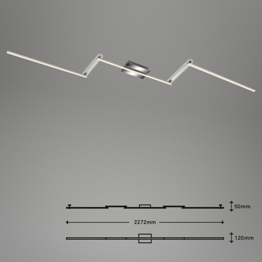 Briloner 3501-018 - Светодиодная припотолочная люстра STAFF 5xLED/4,8W/230V матовый хром