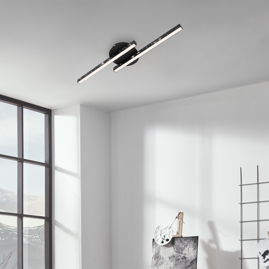 Briloner 3517-025 - Світлодіодна пристельова люстра REY 2xLED/6W/230V чорний