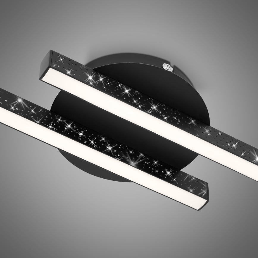 Briloner 3517-025 - Світлодіодна пристельова люстра REY 2xLED/6W/230V чорний