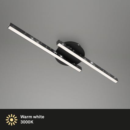 Briloner 3517-025 - Світлодіодна пристельова люстра REY 2xLED/6W/230V чорний