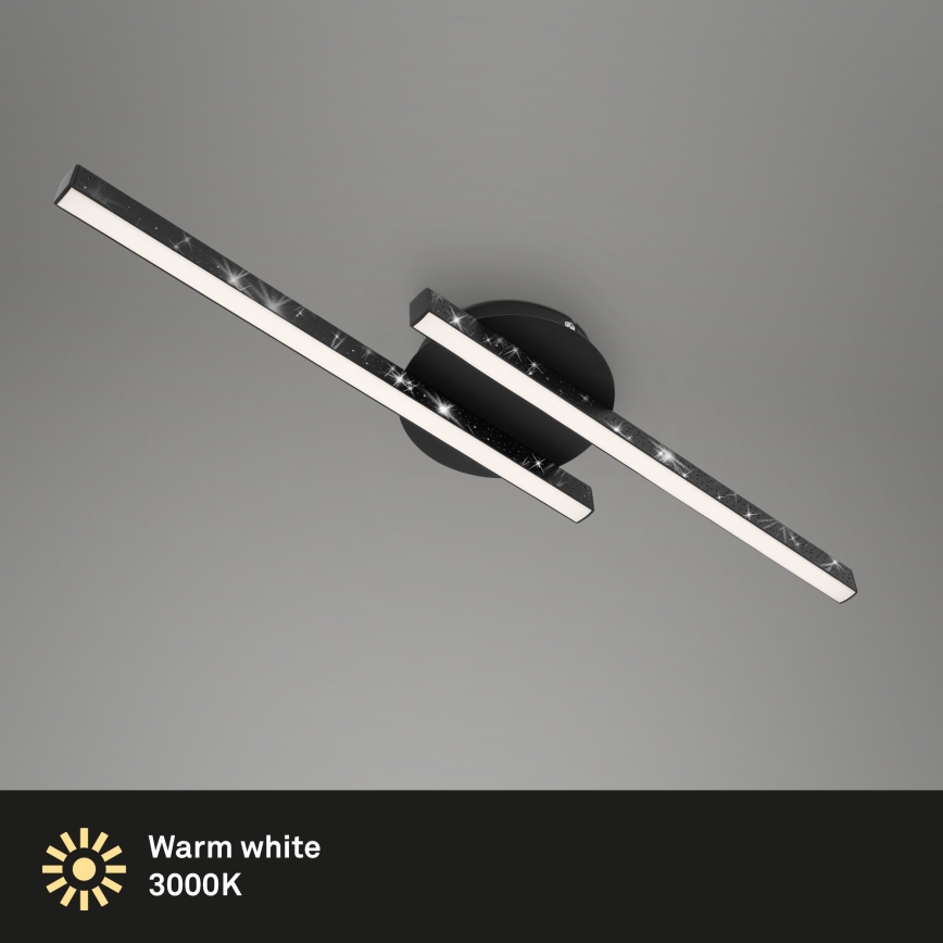Briloner 3517-025 - Світлодіодна пристельова люстра REY 2xLED/6W/230V чорний