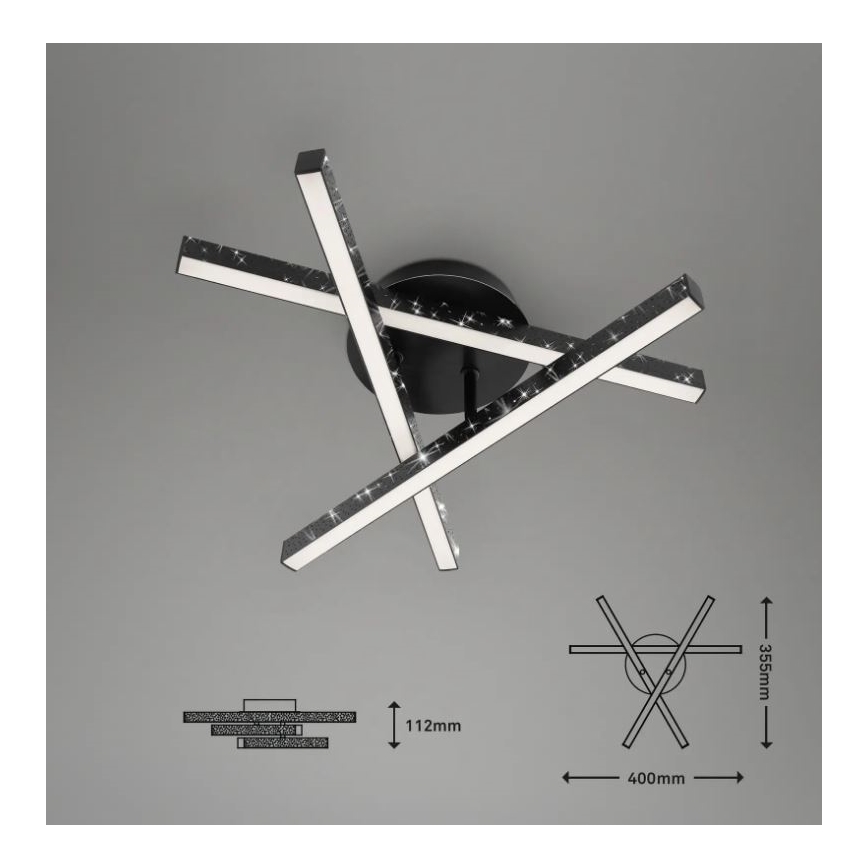 Briloner 3518-035 - Пристельова LED люстра REY 3xLED/5W/230V