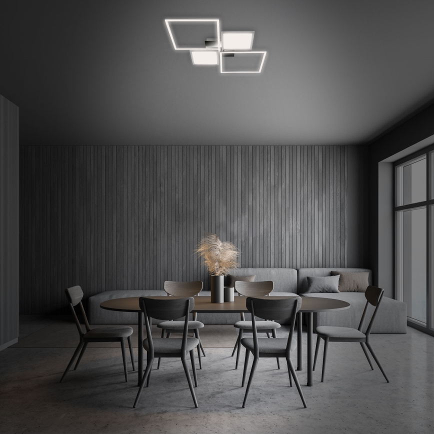 Briloner 3530-018 - Светодиодная припотолочная люстра с регулированием яркости FRAME LED/40W/230V 3000-6500K + дистанционное управление