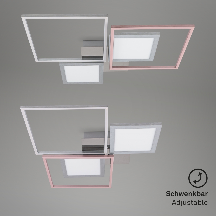 Briloner 3530-018 - Светодиодная припотолочная люстра с регулированием яркости FRAME LED/40W/230V 3000-6500K + дистанционное управление