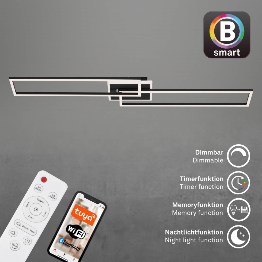 Briloner 3538-015 - LED люстра з регулюванням яскравості FRAME 2xLED/20W/230V 2700-6500K Wi-Fi Tuya + пульт дистанційного керування