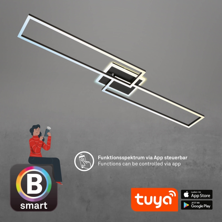 Briloner 3538-015 - LED люстра з регулюванням яскравості FRAME 2xLED/20W/230V 2700-6500K Wi-Fi Tuya + пульт дистанційного керування