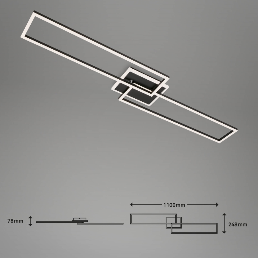 Briloner 3538-015 - Светодиодная люстра с регулированием яркости FRAME 2xLED/20W/230V 2700-6500K Wi-Fi Tuya + дистанционное управление