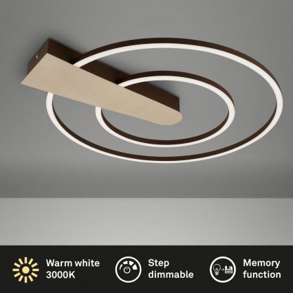 Briloner 3543-017 - Светодиодный потолочный светильник с регулированием яркости NICO LED/25W/230V золотистый