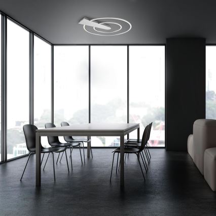 Briloner 3543-018 - Светодиодный потолочный светильник с регулированием яркости NICO LED/25W/230V матовый хром