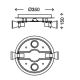 Briloner 3560-042 - Світлодіодний стельовий точковий світильник VASO 2xGU10/3W + 2xE14/3,2W/230V