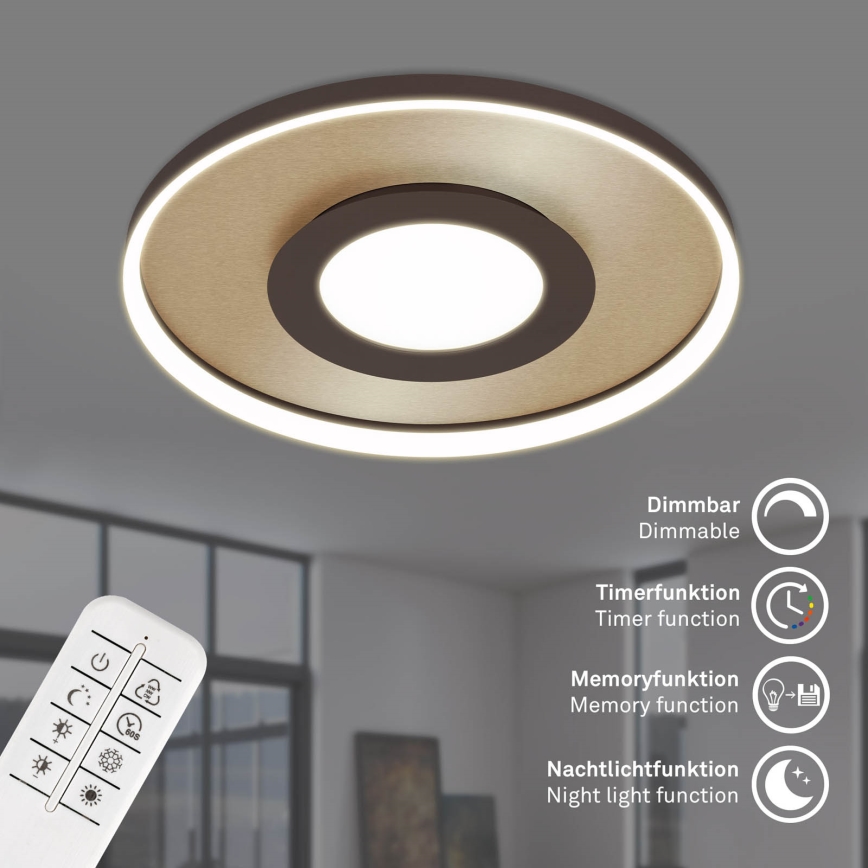 Briloner 3640017 - Светодиодный потолочный светильник с регулированием яркости FRAME LED/25W/230V 2700-6500K + дистанционное управление