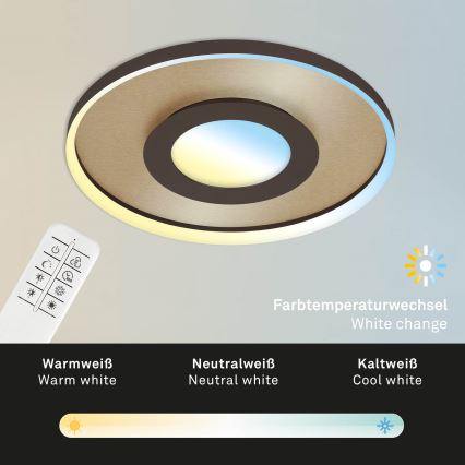 Briloner 3640017 - Светодиодный потолочный светильник с регулированием яркости FRAME LED/25W/230V 2700-6500K + дистанционное управление